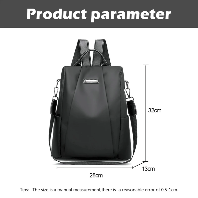 Anti-Theft Fashion Backpack Women Casual Waterproof School Bags For Teenage Girl Multi-Function Shoulder Bag Travel Rucksack