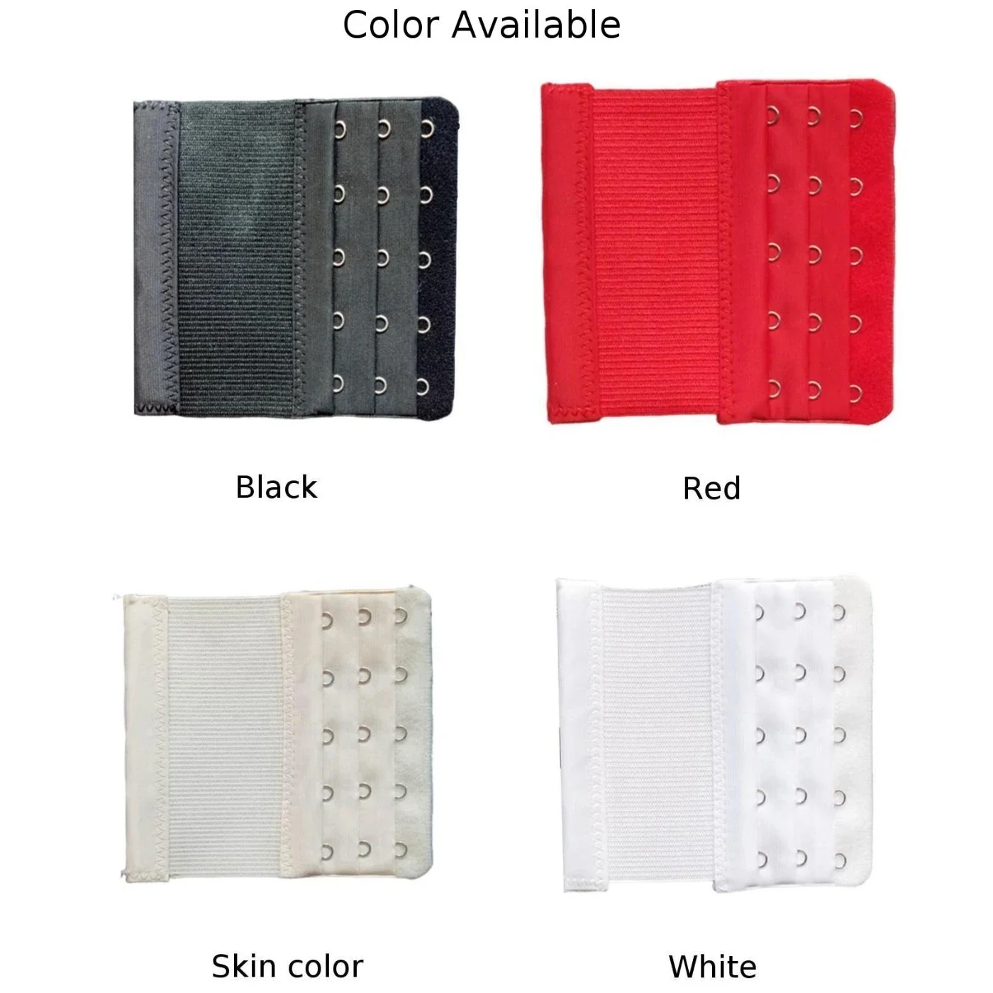 Stretch Elastic Three-Row Five-Button Stainless Steel Bra Extension Buckle Adjustable Invisible Intimates Accessories