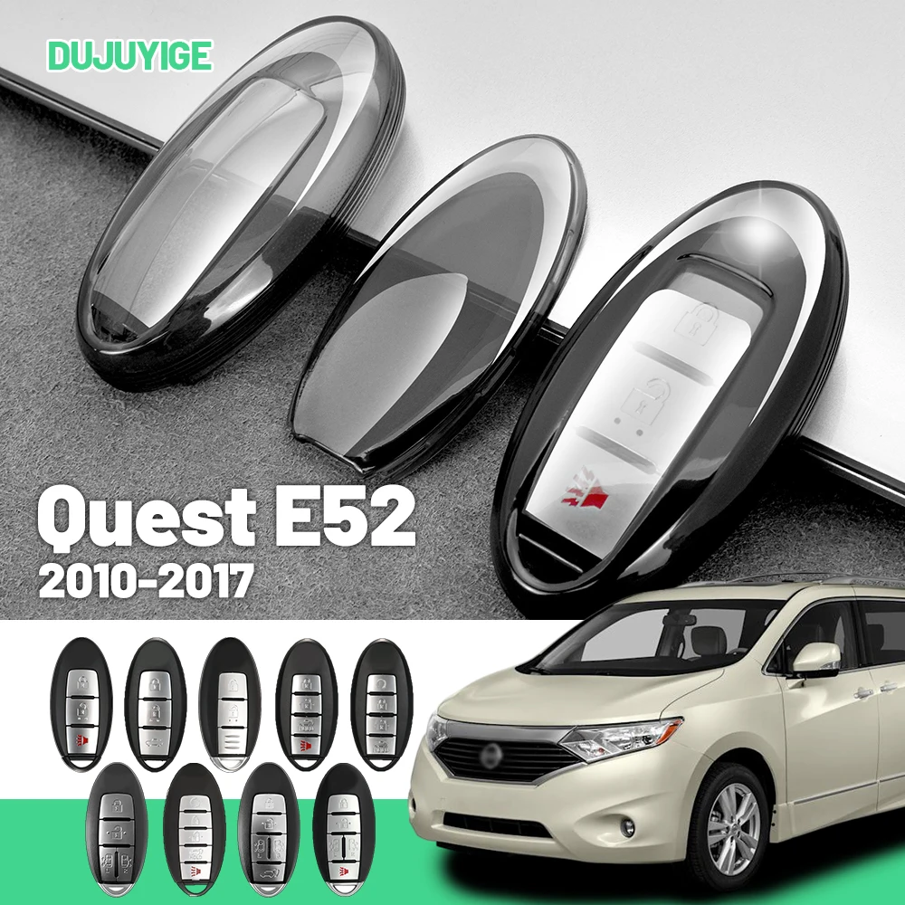 Clear TPU Car Key Case For Nissan Quest E52 2010-2017 Key Fob Cover Protector Shell Auto Accessories 2011 2012 2013 2014 2015