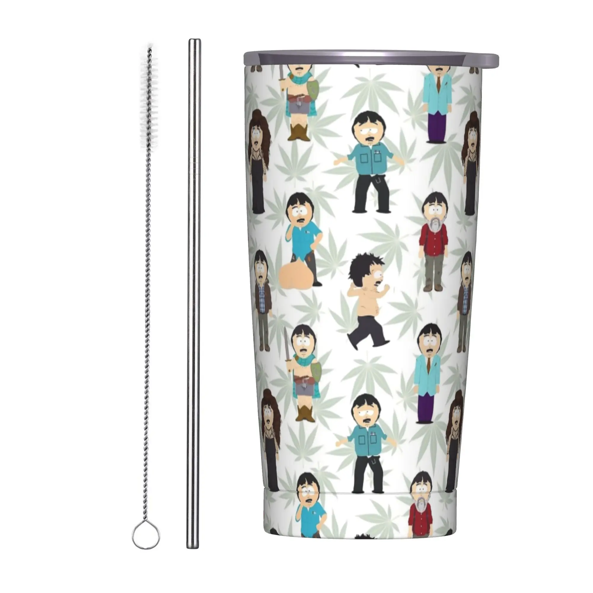 

Stainless Steel Tumbler Randy Marsh Coffee Mug Souths Parks Cartoon Portable Cold Drink Car Mugs Travel Water Bottle