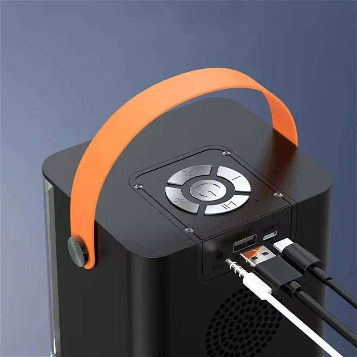 

Портативная мини-караоке-система BABQ с Bluetooth-колонкой, разноцветной подсветкой и 2 беспроводными микрофонами для детей и взрослых