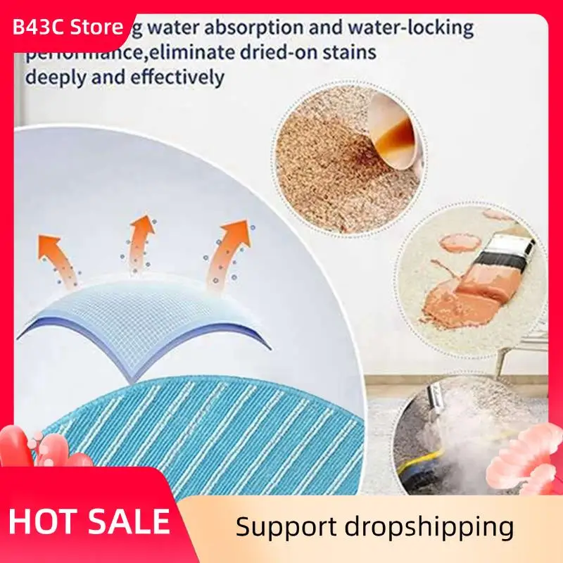 

B43C Mop Cloth Pads Set Formidea M7/M7 Pro/M7 Max Foreureka NER700 Replacement Parts Washable Mopping Pads Wipes Rag
