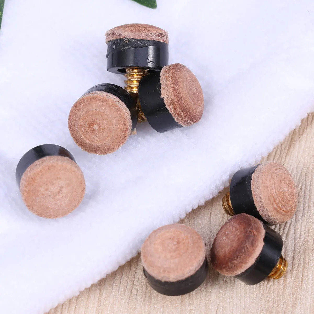 

40Pcs American Style Billiard Ferrules Tips Hard Screw-on Pool Cue Stick Strengthen Performance Easy Replace