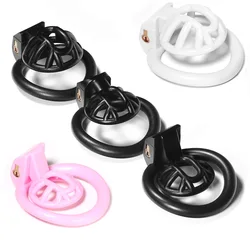 Innie/Micro/Stub Chastity Cage for Sissy Sex Toys with 4 Size Cock Rings Pink/Black/White Bdsm Penis Lock Adult Toys for Men