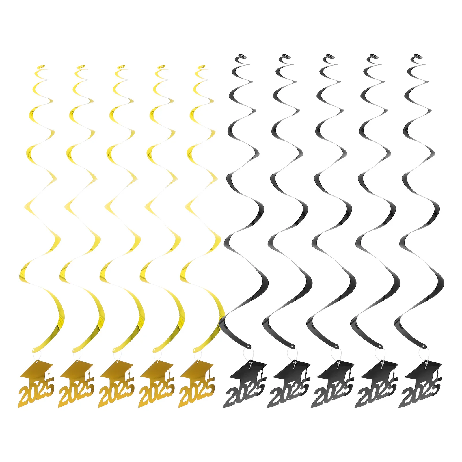 

30Pcs Graduation Hanging Swirl Decorations Graduation Cap Spiral Ceiling Decor for Classroom Party Supplies Paper Plastic