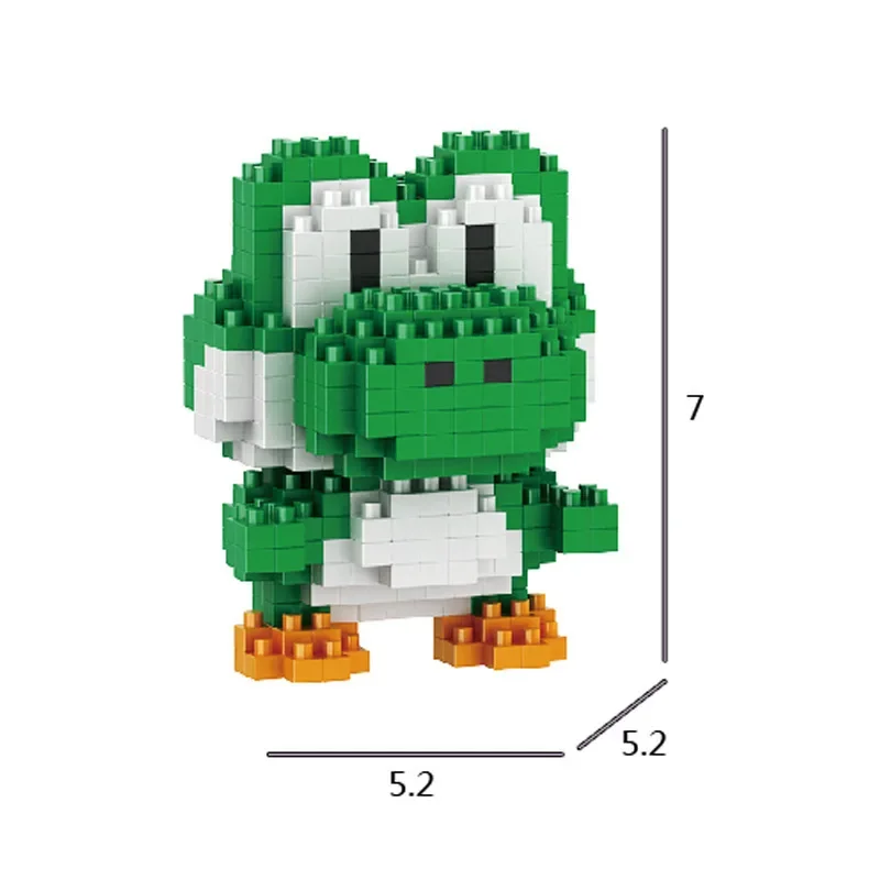 Super Mario Bros Figure Micro Building Blocks Bowser Luigi Yoshi DIY Assembly Puzzles Mini Bricks Toys for Christmas Gift
