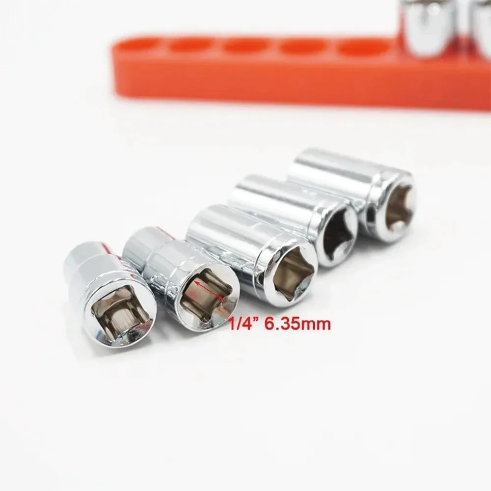 9Pcs 5-13mm Hexagonal Sleeve Square Head Conversion Head Hex Head Wrench Socket Electric Tool Accessory Set