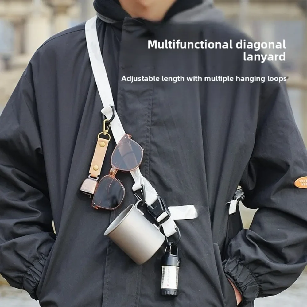 Outdoor Camping Crossbody Shoulder Strap Quick-Release Strap With Hanging Loop Multi-Function And Adjustable Crossbody Strap