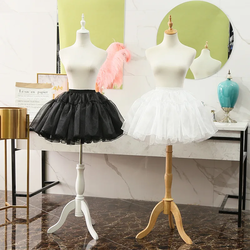 Fashion Women Tulle Skirt Tutu Wedding Bridal Bridesmaid Overskirt Petticoat Lolita