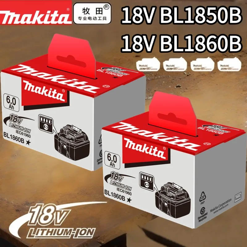 

100% Original Makita 6.0Ah 18V Rechargeable Battery for Makita 18V BL1830 BL1830B BL1840 BL1840B BL1850 BL1850B Power Tools