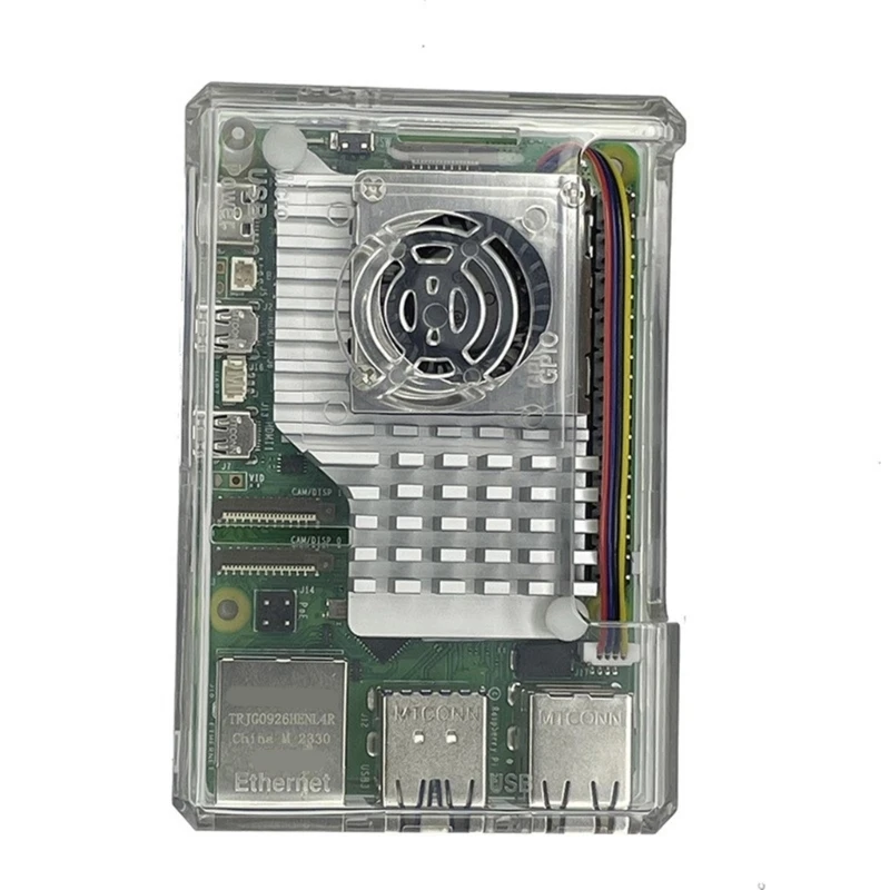 Funda protectora con ventilador disipador calor opcional para carcasa protectora placa RPI 5