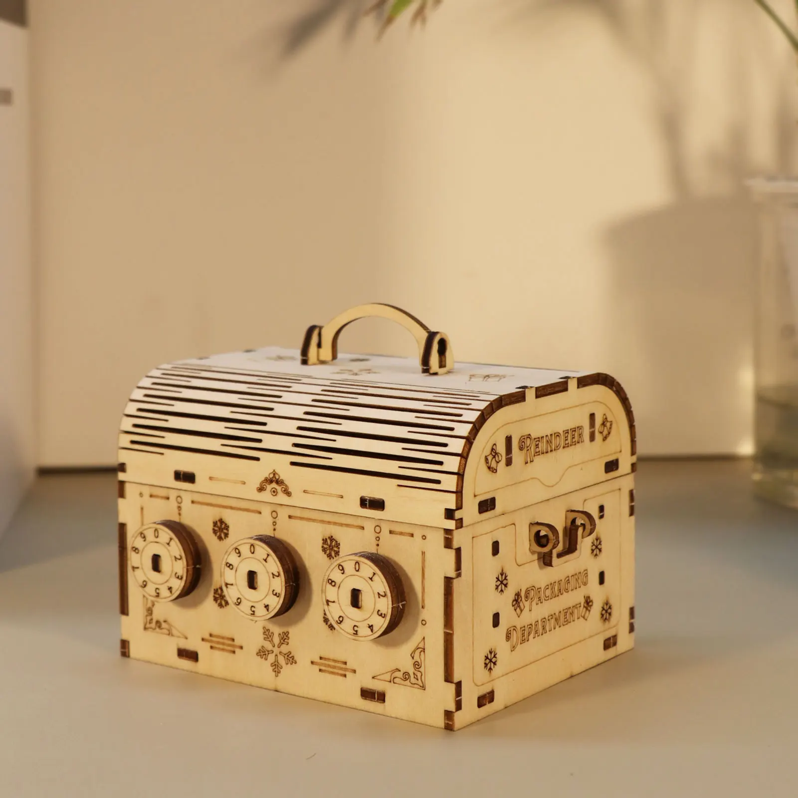 لغز خشبي ثلاثي الأبعاد للبالغين ، الحرف اليدوية ، صندوق الكنوز ، مجموعات النماذج ، دعابة الدماغ ، هدايا عيد الميلاد وعيد الميلاد ، تصنعها بنفسك