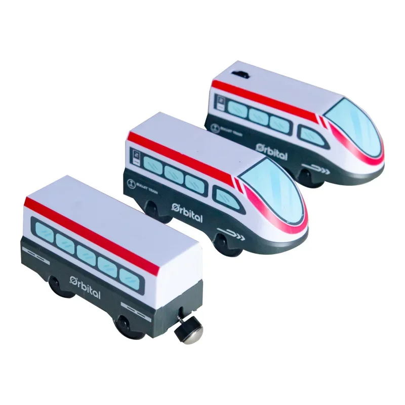 

[Funny] Electric locomotive Old-fashioned train High-speed train combination model railway cars toys baby boy birthday gift