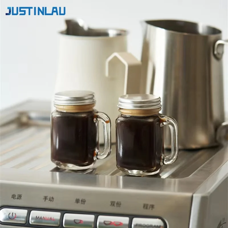 JUSTINLAU Coffee Concentrate Sub-bottling Sealed Jar Mini Glass bottle Leakproof  Milk Honey Jar Small Wine Cup Storage Glass