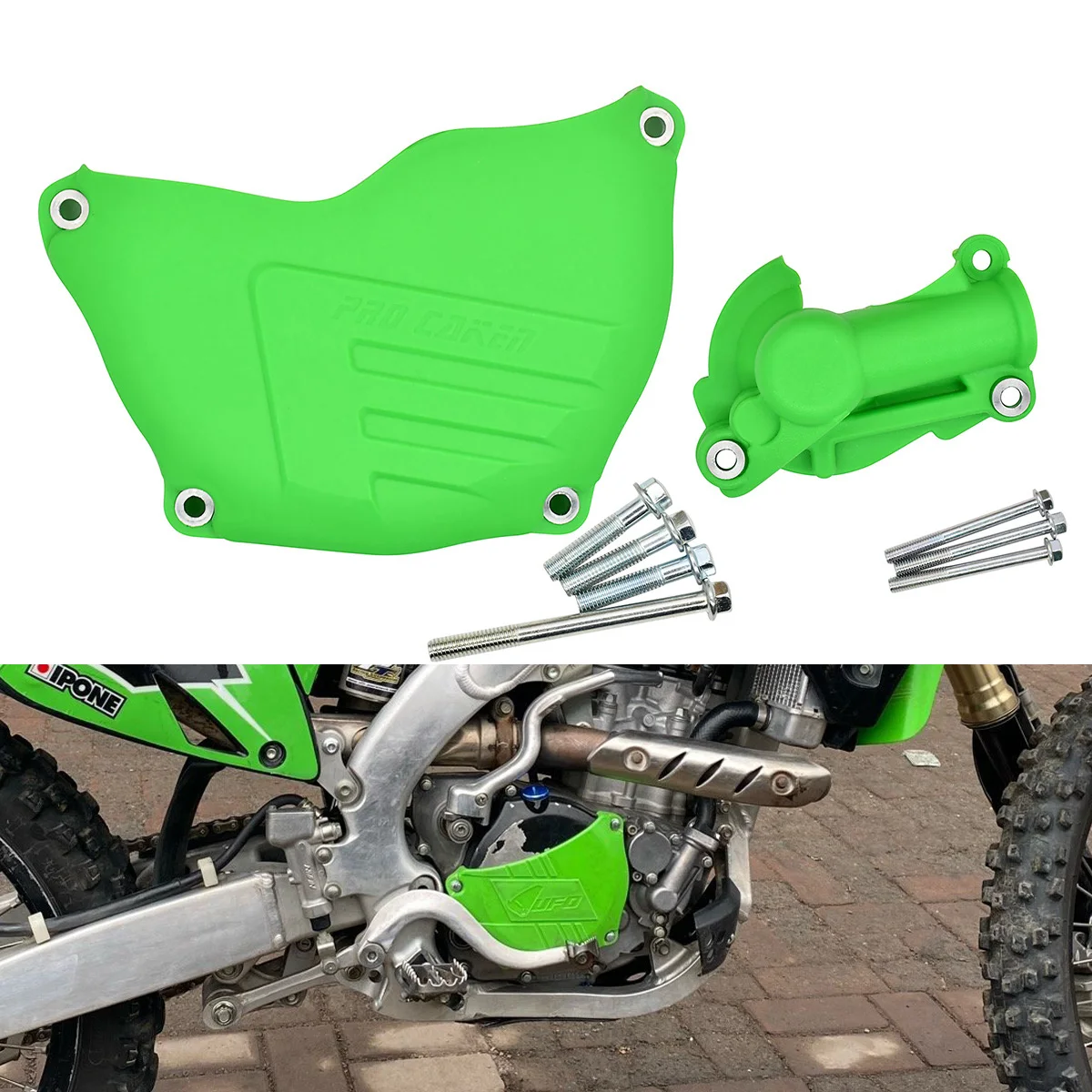 Protector de embrague de Motocross, Protector de bomba de agua para Kawasaki KX250F KX 250F KXF250 2009 2010 2011 2012 2013 2014 2015 2016 Dirt Bike