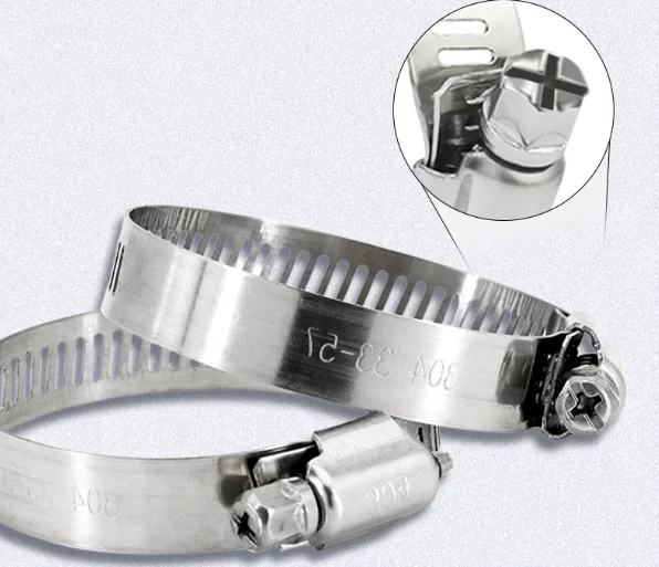 Industrial 304 Stainless Steel Hoop Buckle, Pneumatic Water Pipe Clamp, Air Tube Fixed Fastener Clip Ring