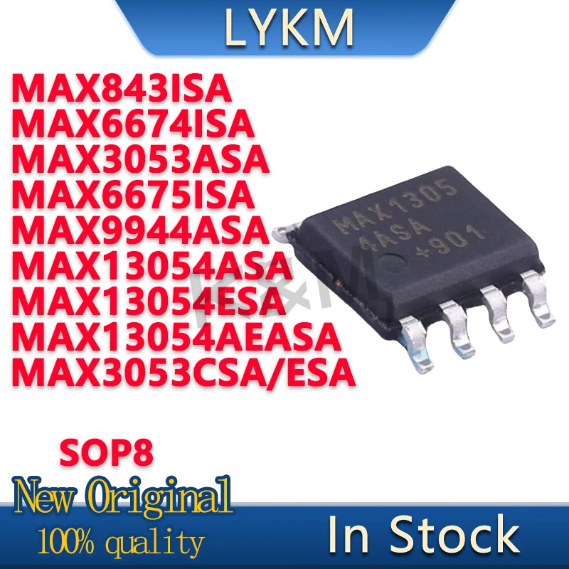 5/PCS New MAX13054AEASA MAX3053CSA/ESA MAX13054ESA MAX6675ISA MAX13054ASA MAX9944ASA MAX3053ASA MAX6674ISA MAX843ISA SOP8