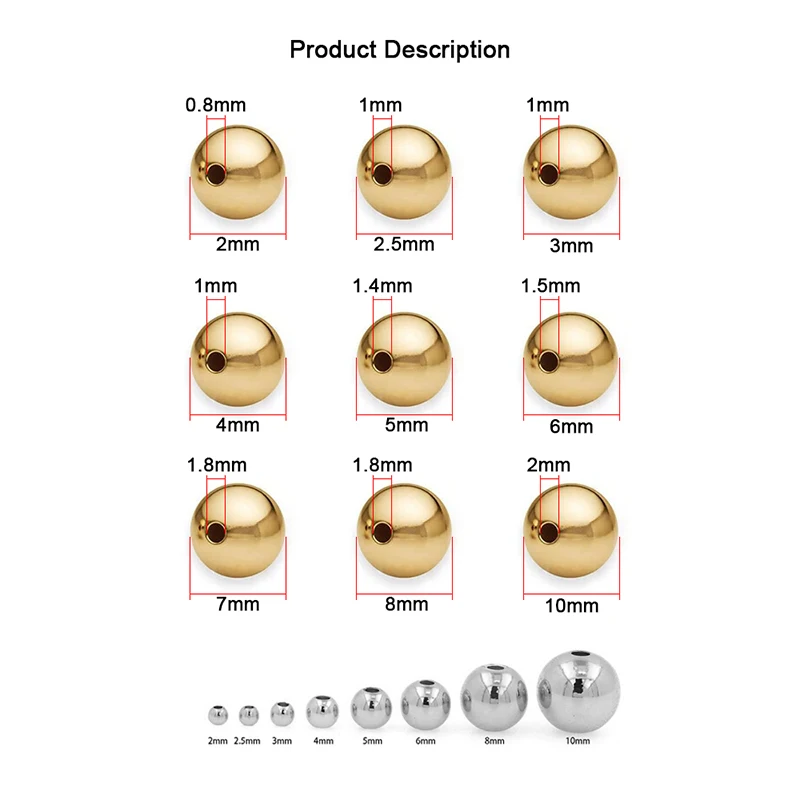 Echte 14K Goldfilled Runde Nahtlose Perlen Goldperlen für Schmuckherstellung Handgemachtes DIY-Zubehör Gold-Schmuckkomponenten Saatperlen – Detail 7