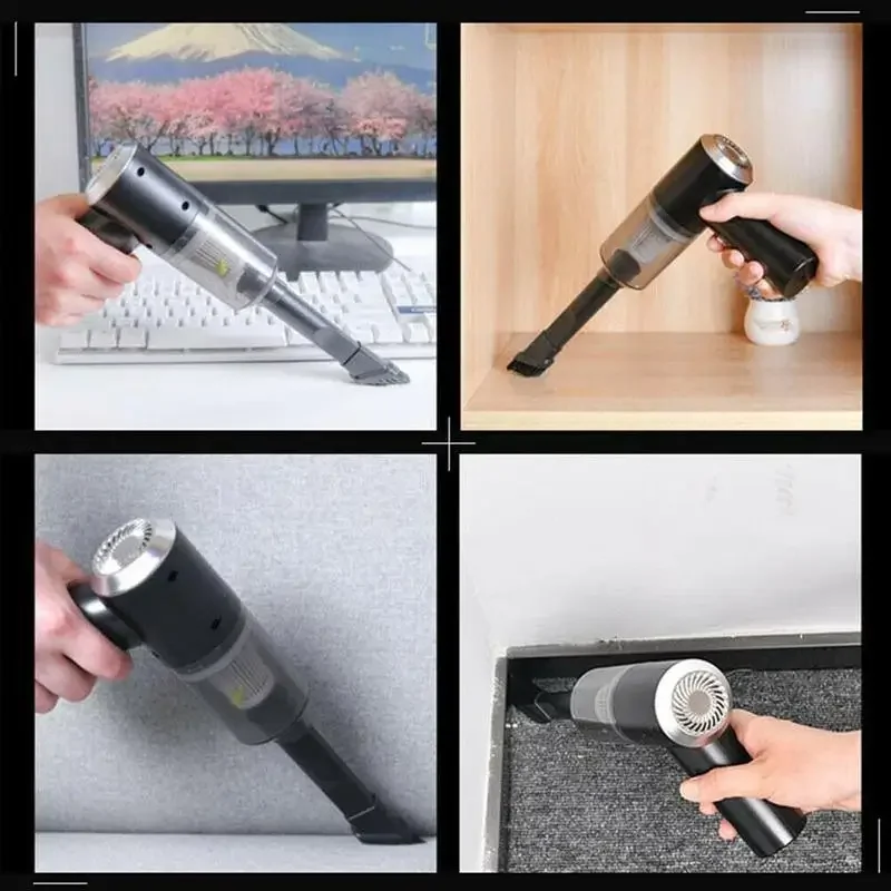 Mini Aspirador de Pó Portátil 3 em 1 USB Recarregável