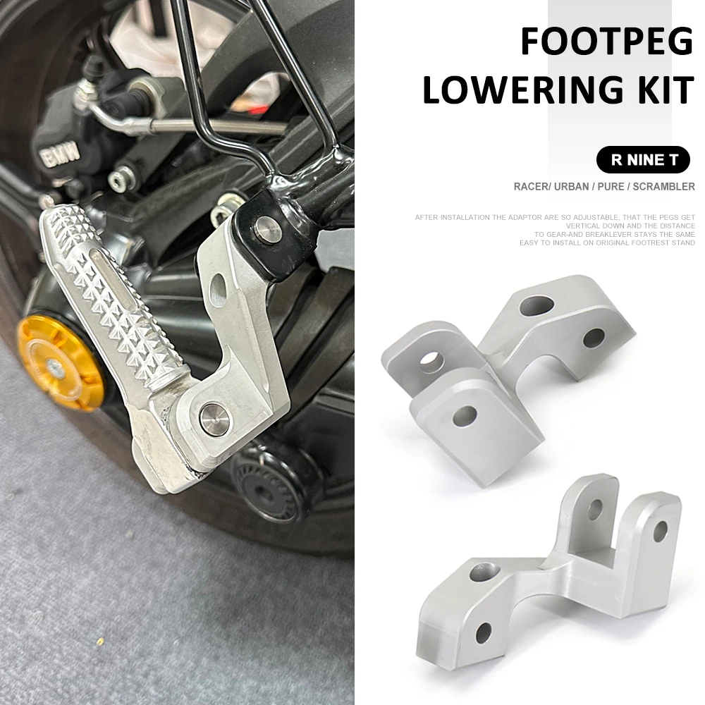 Motorcycle Passenger Footrest Lowering Kit New For BMW R9T R NINE T Rninet Pure RNINET Scrambler Urban Racer Foot Rests Pedals