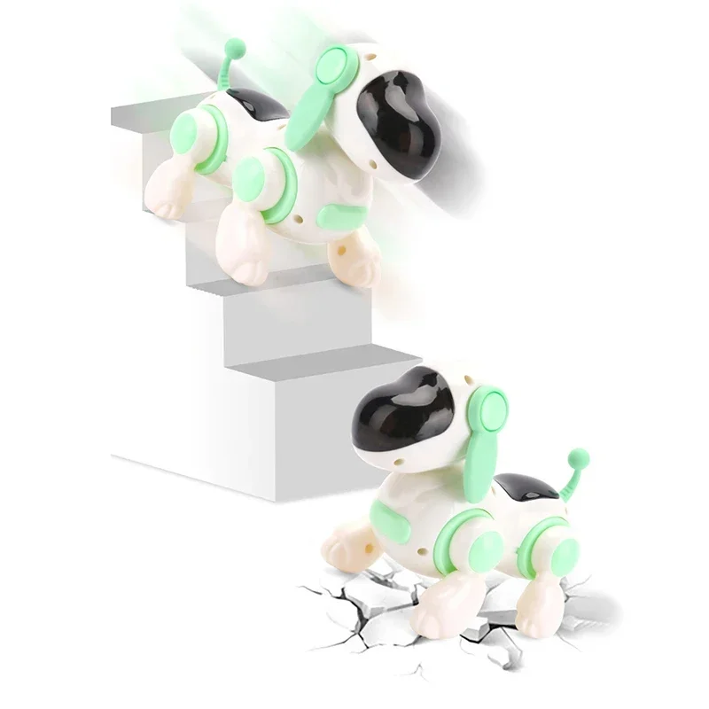 روبوت للأطفال بيونيك آلة الكلب الإلكترونية الذكية موسيقى خفيفة الزحف ألعاب تفاعلية للأطفال هدية