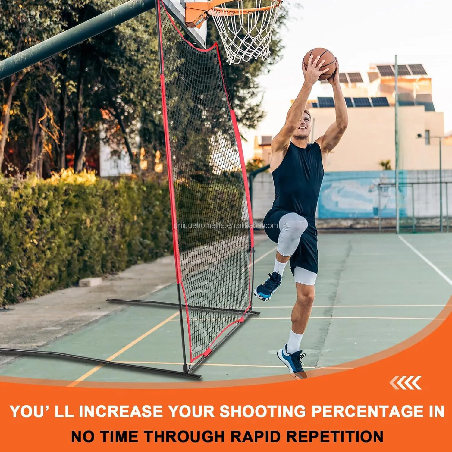 Возвратная сетка для баскетбольной горки и отбойник Баскетбольная сетка для задней остановки