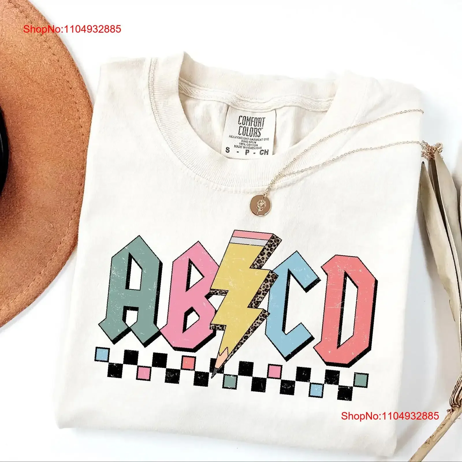 

Retro Teacher T Shirt ABCD School Back To Appreciation Team For New Teachers vintage Washed graphic Soft Breathable Comfortable