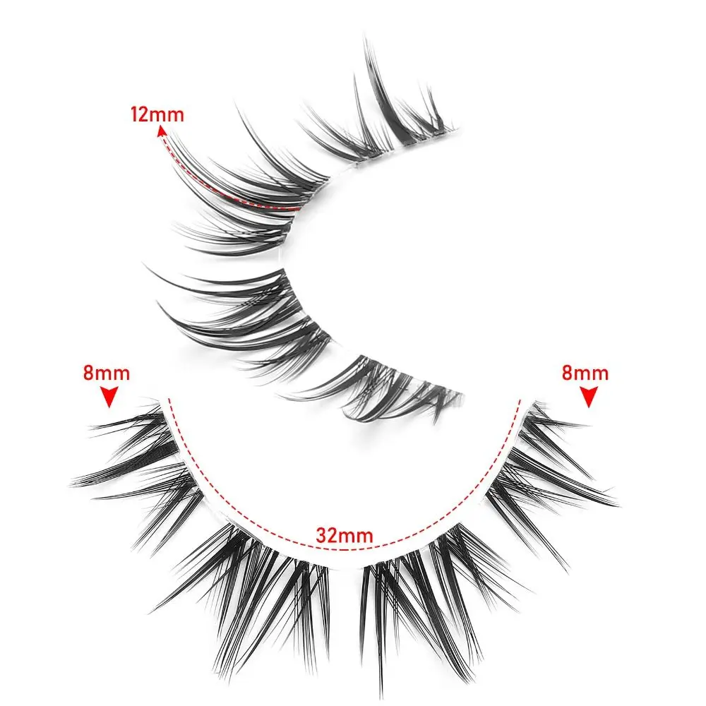 5 Par Sztucznych Rzęs Japońskich do Cosplayu, Imitacja Norek, Grube Rzęsy Manga Anime, Dramatyczne Rzęsy na Pasku dla Kobiet i Dziewcząt