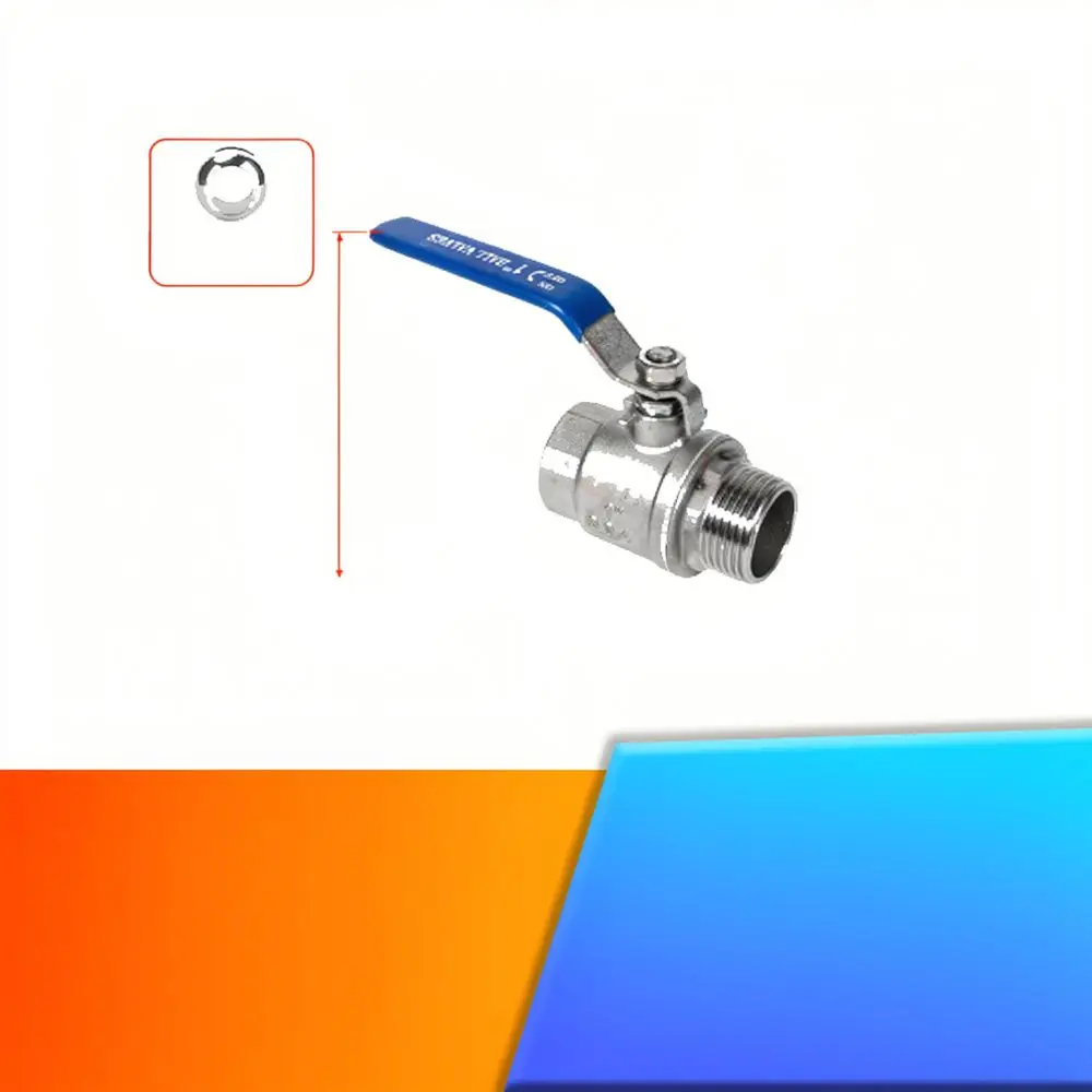 Stainless Steel 304 Two Piece Ball Valve Female Male Thread Shut Off Flow Control Industrial Plumbing Pipe Connector