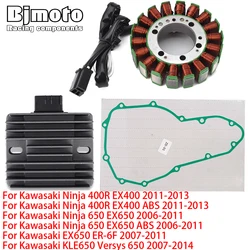 Engine Stator Coil+Voltage Regulator rectifier For Kawasaki Ninja 650 EX650 ABS EX650 ER-6F 2007-2011 with Gasket