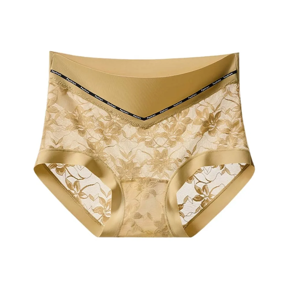 

High Waist Thin Lace Panties Belly Contracting Mulberry Silk Crotch Postpartum Body Shaper Shapewear Seamless Slimming Shapers