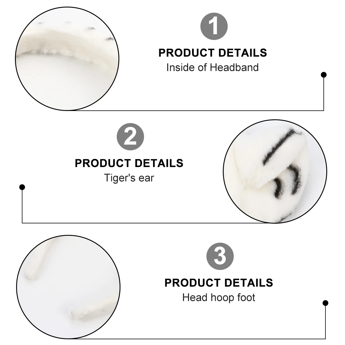 

1 pc Animal Headband Hair Accessories Bands Creative Kids Tiger Ear Hair Hoop Comfortable Hairband Adorable HairDecoration Child