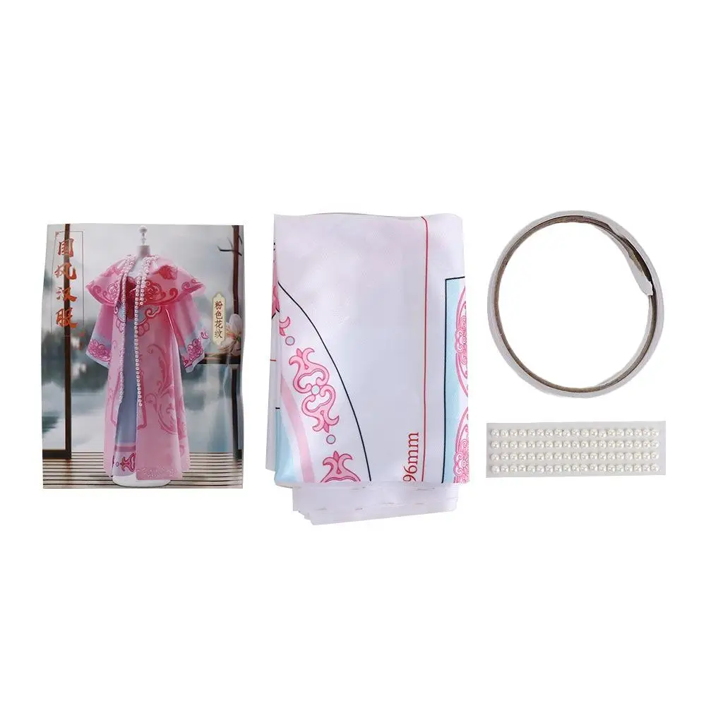 فستان DIY ملابس Hanfu ألعاب ارتداء الحرف اليدوية ملابس الدمية Hanfu لتقوم بها بنفسك عدة تنورة يدوية تصميم ملابس الدمية للأطفال البنات