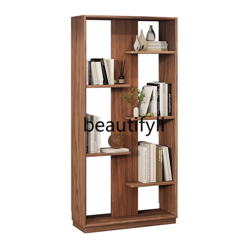 

Nordic Solid Wood Low Bookshelf Storage Rack Cabinet Combination Floor-standing Simple Storage Rack
