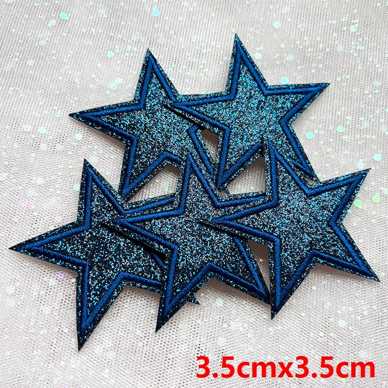 5 Stück Funkelnde Stern-Aufnäher zum Aufbügeln mit Glitzer-Pailletten für Jeanswesten, Funkelndes Kawaii-Style-Accessoire, DIY-Geschenke – Detail 25