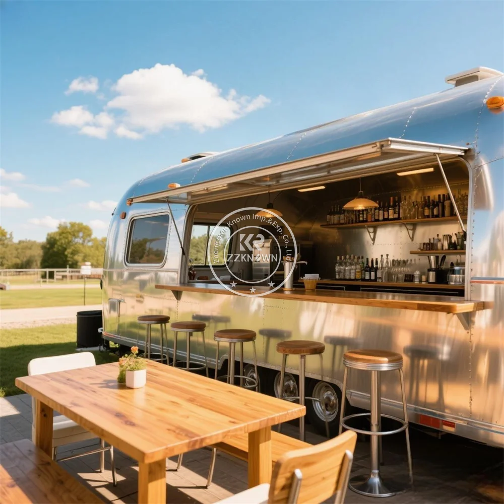 

US Standard Fast Food Truck Oven Pizza Ice Cream Cart Burger Kitchen Van Fast Food Trailer With Full Kitchen