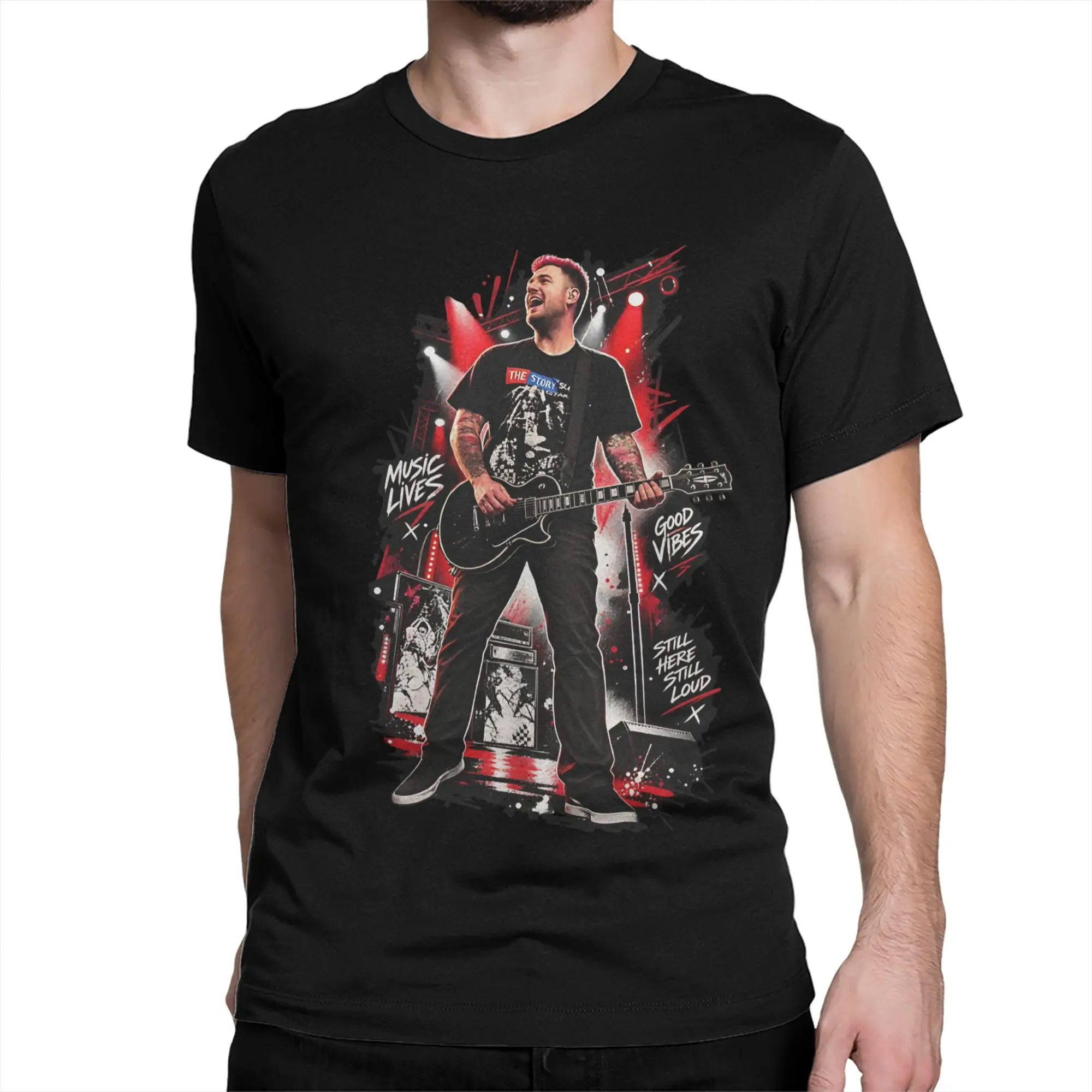 Hipster Rip Chad Gilbert Guitarist T-Shirts for Men Women Crew Neck Pure Cotton T Shirt  Short Sleeve Tees Plus Size Clothing