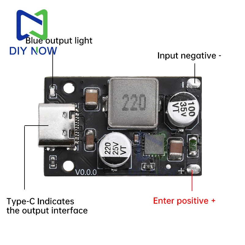 PD65W fast charging module Type-C supports PD3.1 QC3.0 SCP PPS fast charging power module mobile phone adapter DC 8-30V