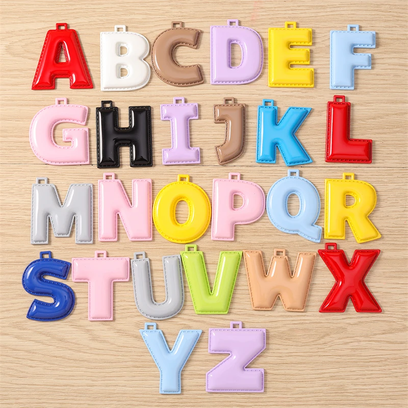 5 Stück niedliche, farbenfrohe Buchstabenanhänger (A-Z) für die Schmuckherstellung, Ohrringe, Halsketten, Armbänder, DIY-Bastelbedarf – Detail 2