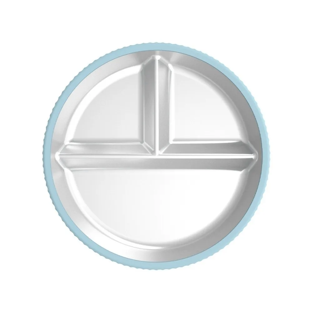 

Силиконовые тарелки на присоске с разделенным дизайном, съемная детская обеденная тарелка из нержавеющей стали 304, нескользящая, термостойкая