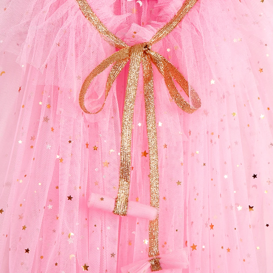 خفيفة الوزن الفتيات الاطفال زي الاكسسوارات 10 قطعة/المجموعة الترتر تول عباءة العصا حقيبة قفازات قلادة بلون الحلوى للحزب