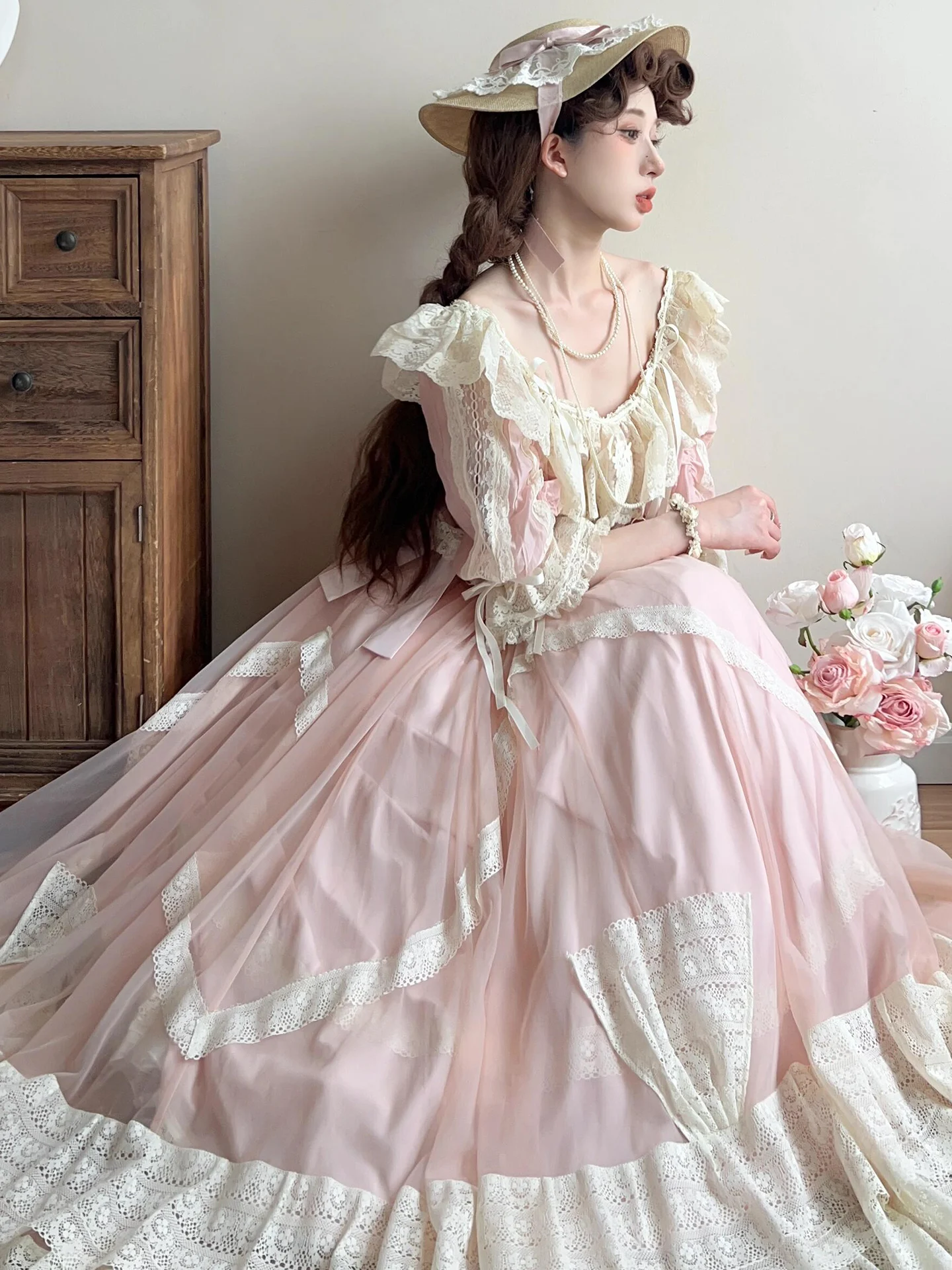 ensemble-jupe-ultra-large-retro-en-dentelle-multicouche-avec-broderie-lourde-style-feerique-artistique-deux-pieces-pour-fille-style-lolita