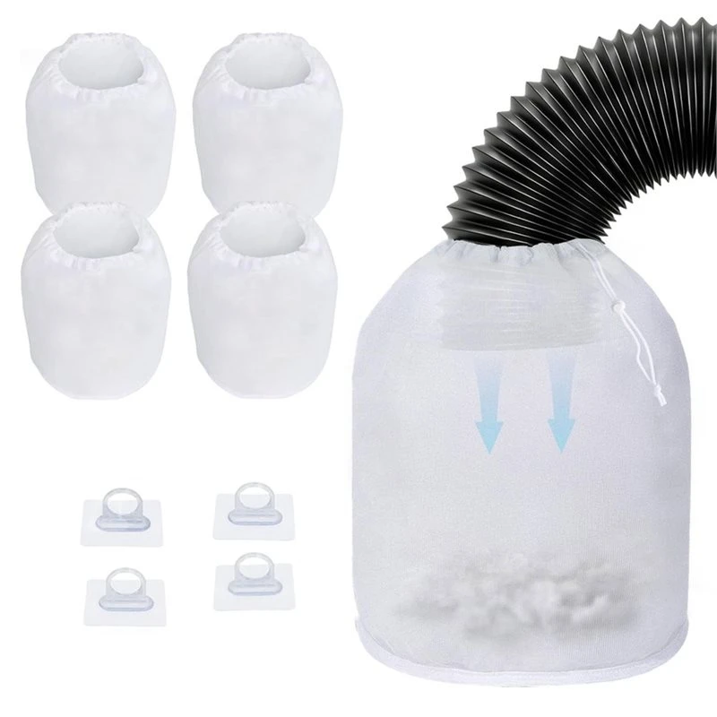 B51CNEW! For Lint Trap And Filter Bag 4 Set-Dryer Vent For Lint Catcher Bags, For Lint And Dust Catching, Indoor Outdoor