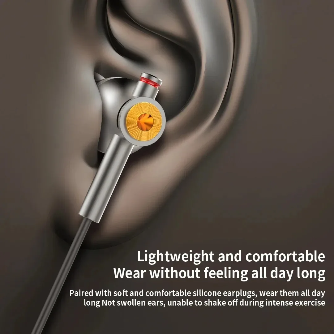 Noise Reduction Wired In-Ear Headphones with Dolby Audio Portable Type-C/3.5mm Plug Gaming Music Earphones With Mic