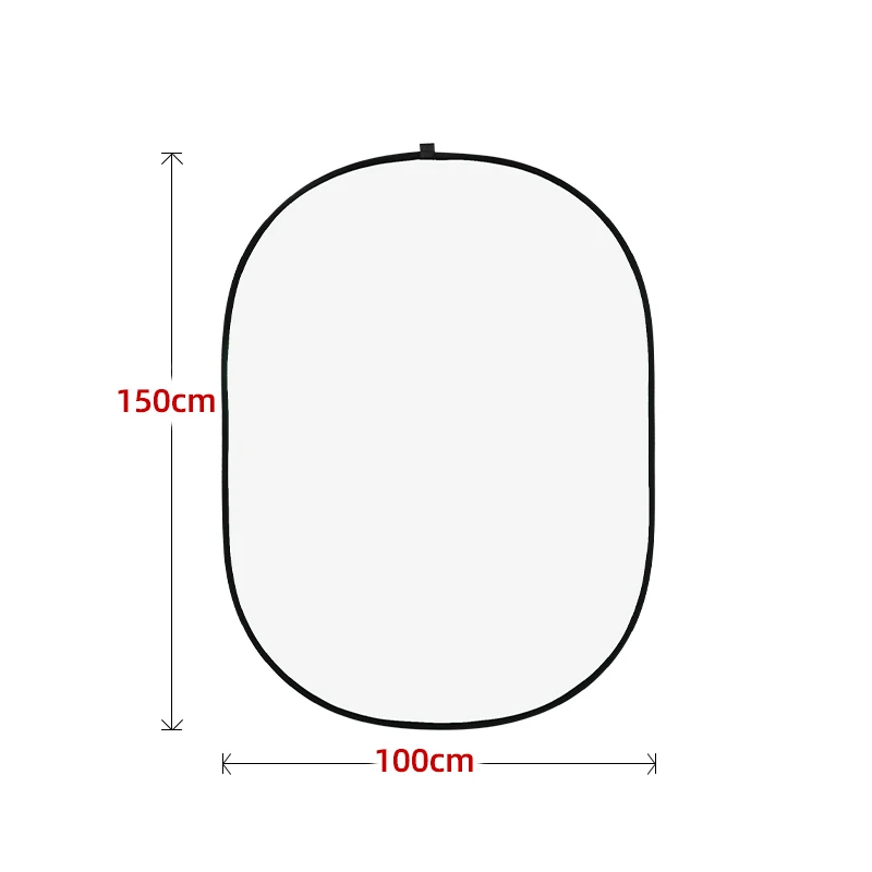 Soonpho-Reflector portátil ovalado multidisco transparente, difusor de estudio fotográfico plegable, blanco, 100x150cm, 150x200cm