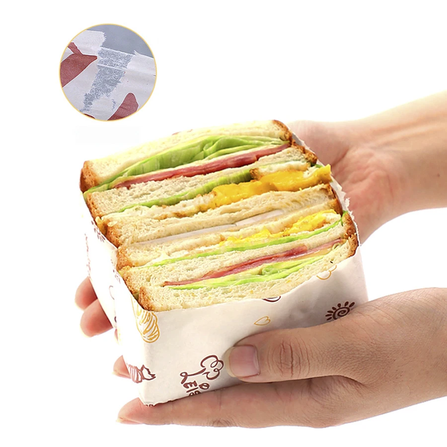 100 قطعة 28x38 سنتيمتر صينية الورق القابل للتصرف الحصير النفط واقية الشمع ورقة لتغليف المواد الغذائية لمطعم الوجبات السريعة مخصص المورد #5