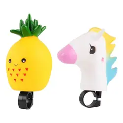 Kids bicycle bell Bike Horn Pineapple Squeeze Bell Kawaii Animal Cycling Bells Fun Soft Cute Horn For Children For balance bike