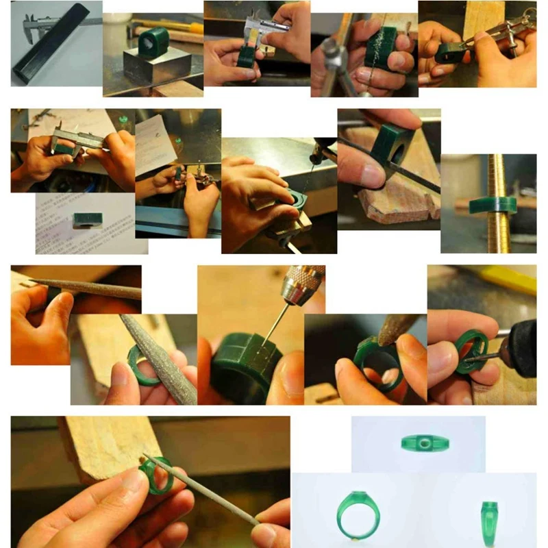 1PCS Green Carving Wax Tube Ring Wax Strip Basic Wax Ring Model Used To Make Ring Molds