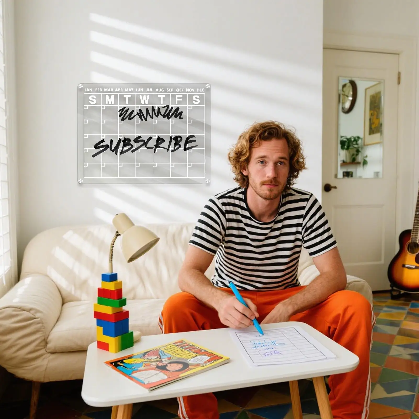 Acrylic Calendar For Fridge Dry Erase Fridge Calendar Magnet Clear Board Schedule Whiteboard With 6 Markers For Refrigerator