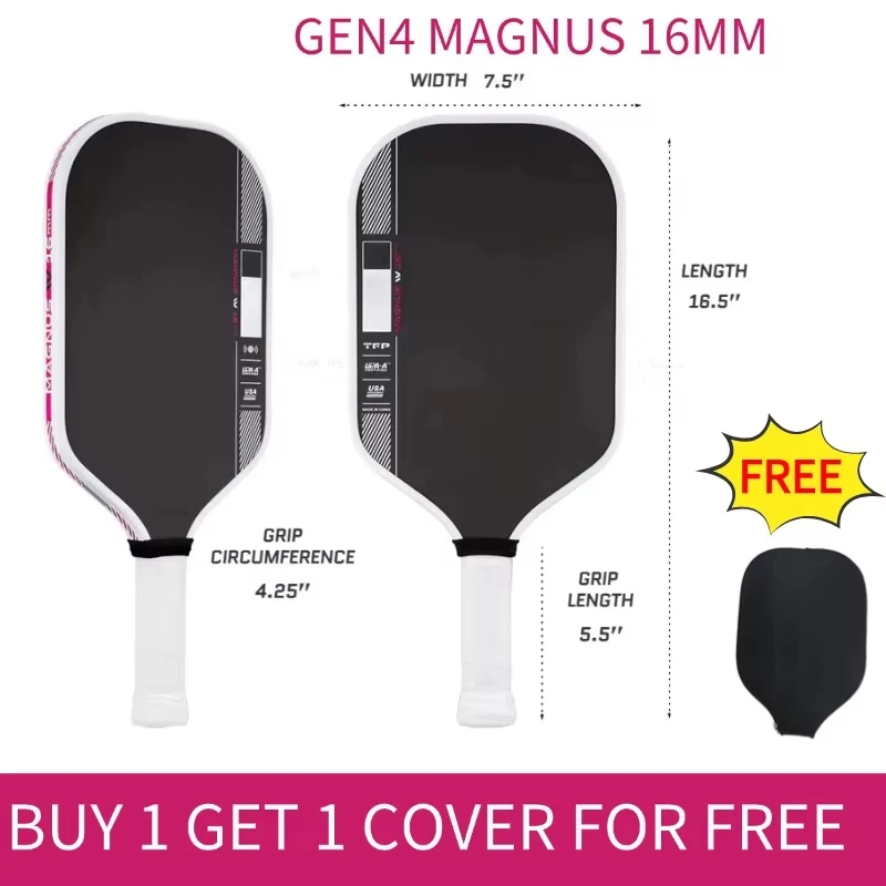 

MagnusPerseu Pro IV Pickleball Paddle Ben Johns GEN 4 TFP Foam Core T700 Carbon Fiber Pickleball Rackets Increases Spin & Power